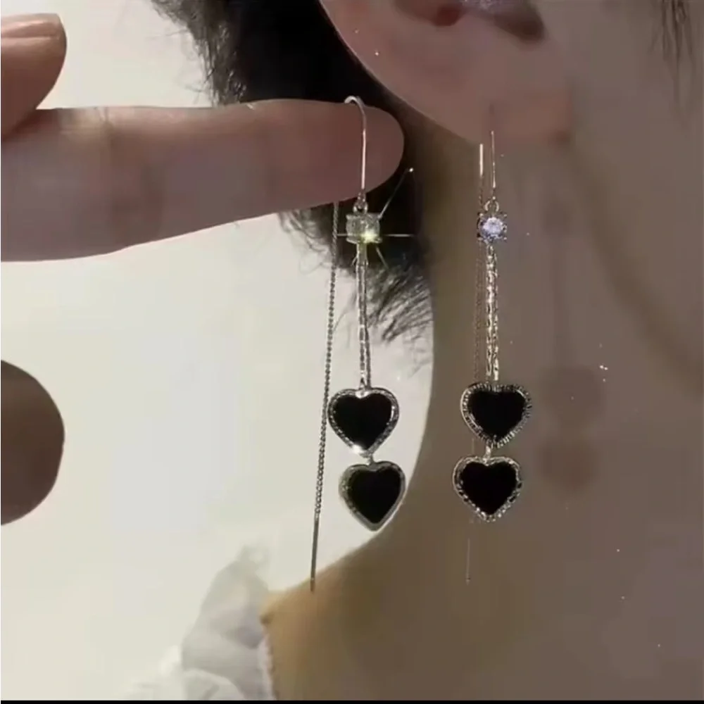 Gold Filled Cubic Zirconia Heart Earrings